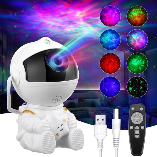 Galaxy Star Projector LED Night Light Starry Sky Astronaut Porjectors Lamp For Home Decoration Bedroom Room Decor Children Gifts